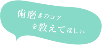 歯磨きのコツを教えてほしい